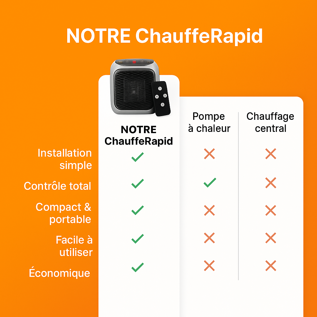 Fini le gaspillage d'argent en chauffage avec ChauffeRapid™
