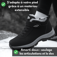 Botte ergonomique à scratch avec espace généreux pour les orteils et le talon -OrthoMotion