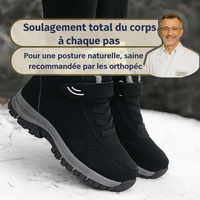 Botte ergonomique à scratch avec espace généreux pour les orteils et le talon -OrthoMotion